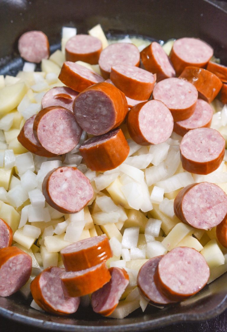 Easy Blackstone Sausage and Potatoes Best Blackstone Recipes