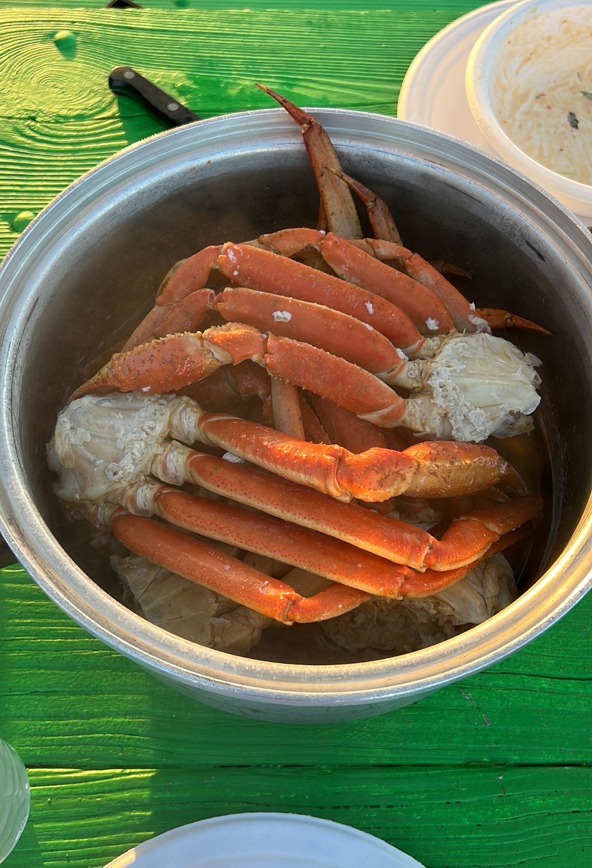 steamed crab legs