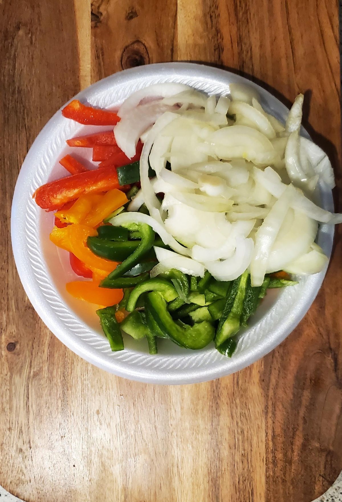 onions and peppers.