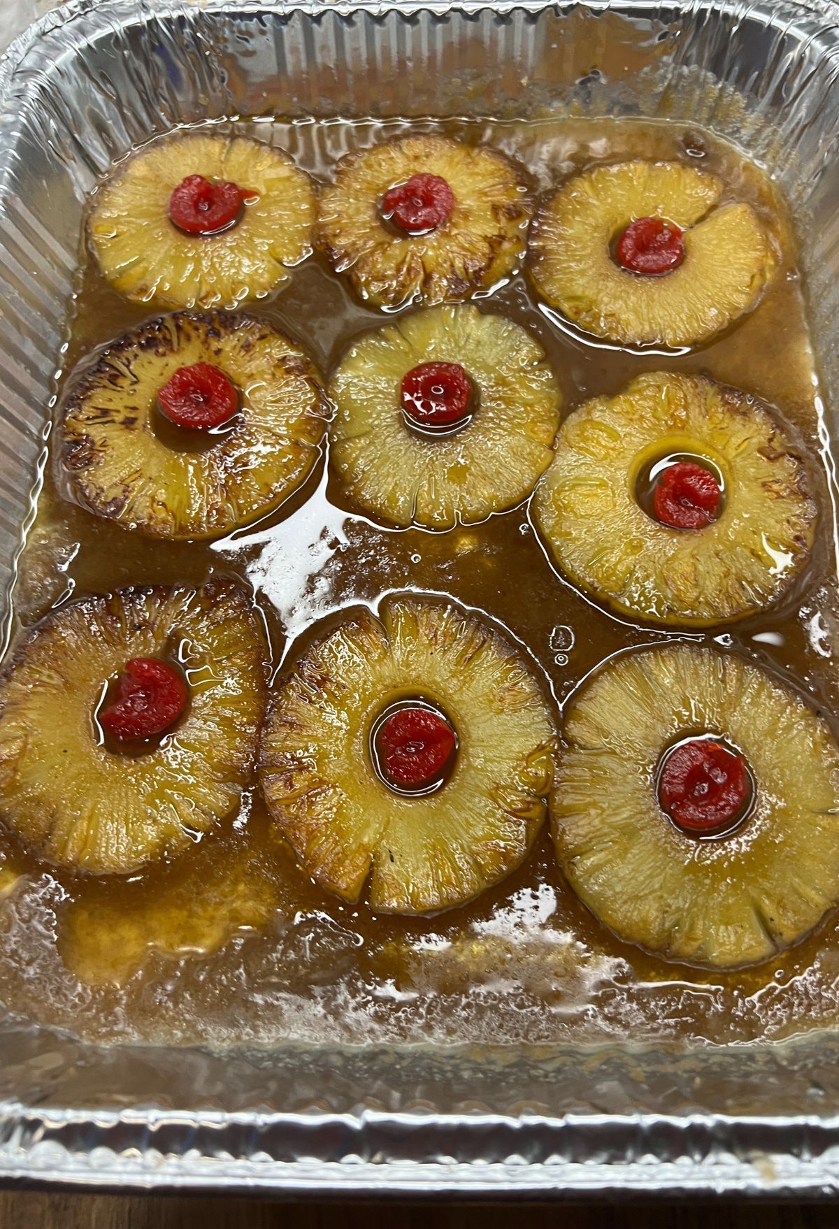 pineapple slices and cherries