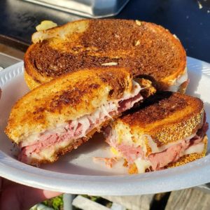 Reuben Sandwich on the Blackstone Griddle.
