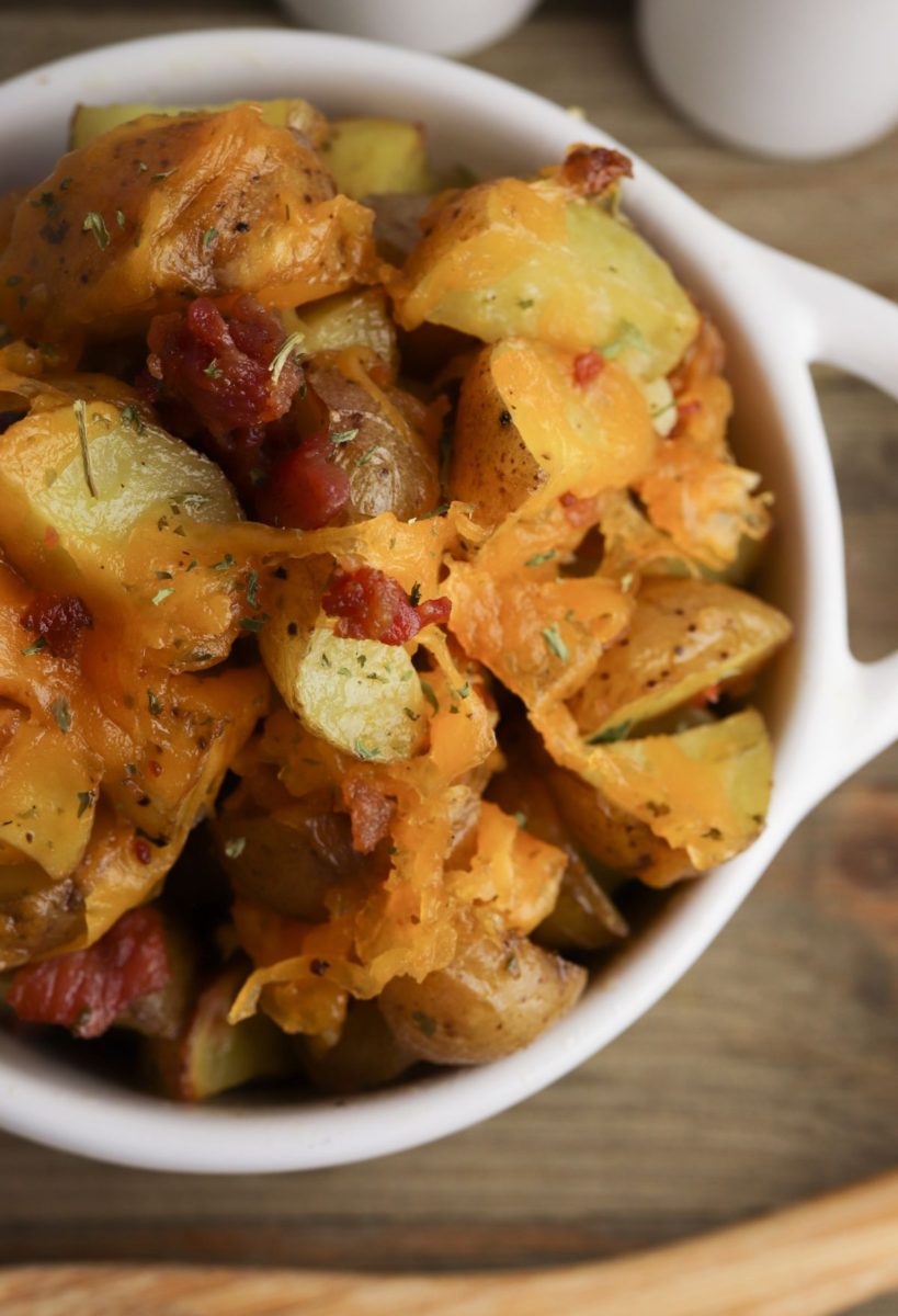 Loaded Roasted Potatoes on the Blackstone Best Blackstone Recipes