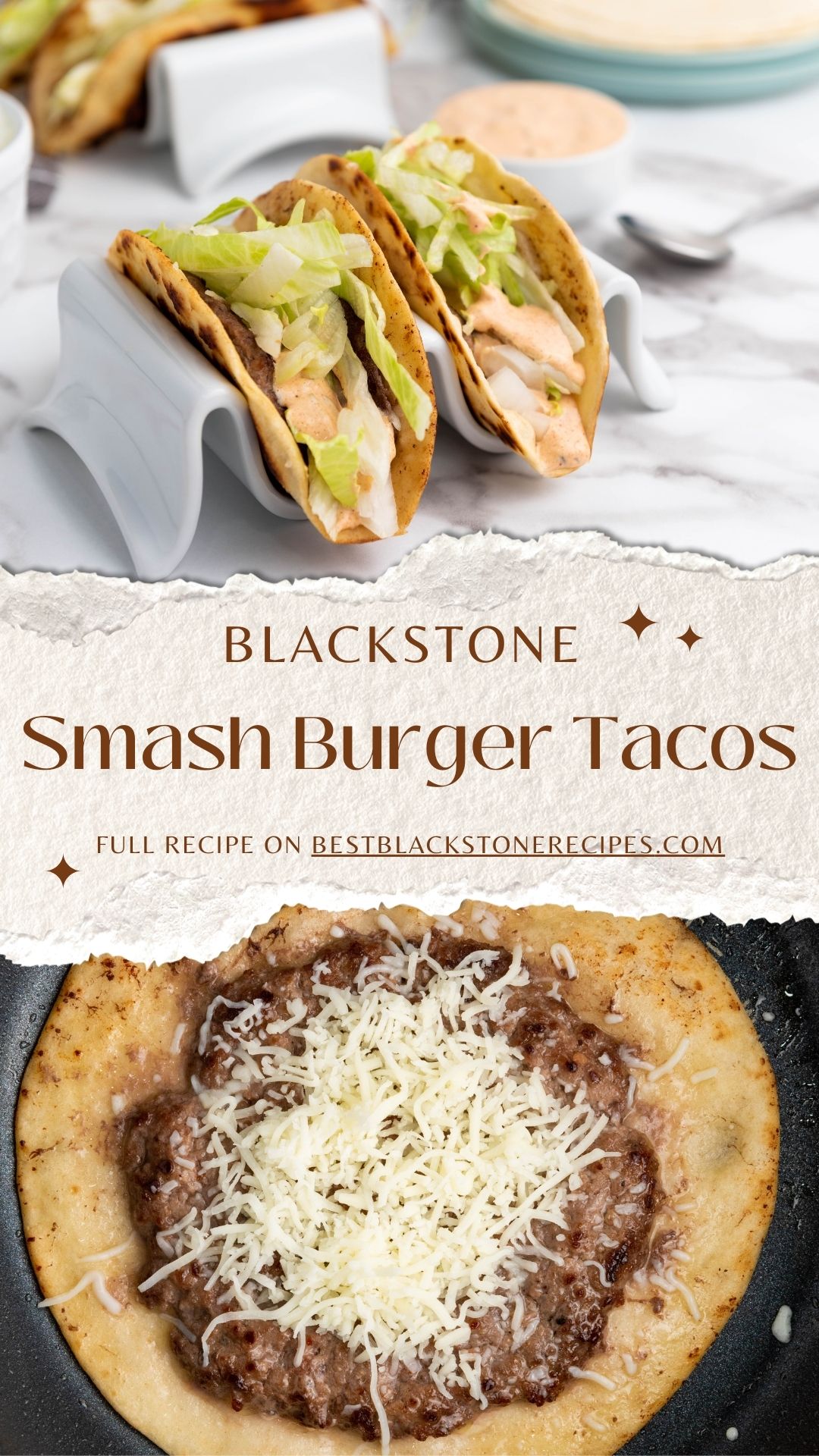 Blackstone smash burger tacos.
