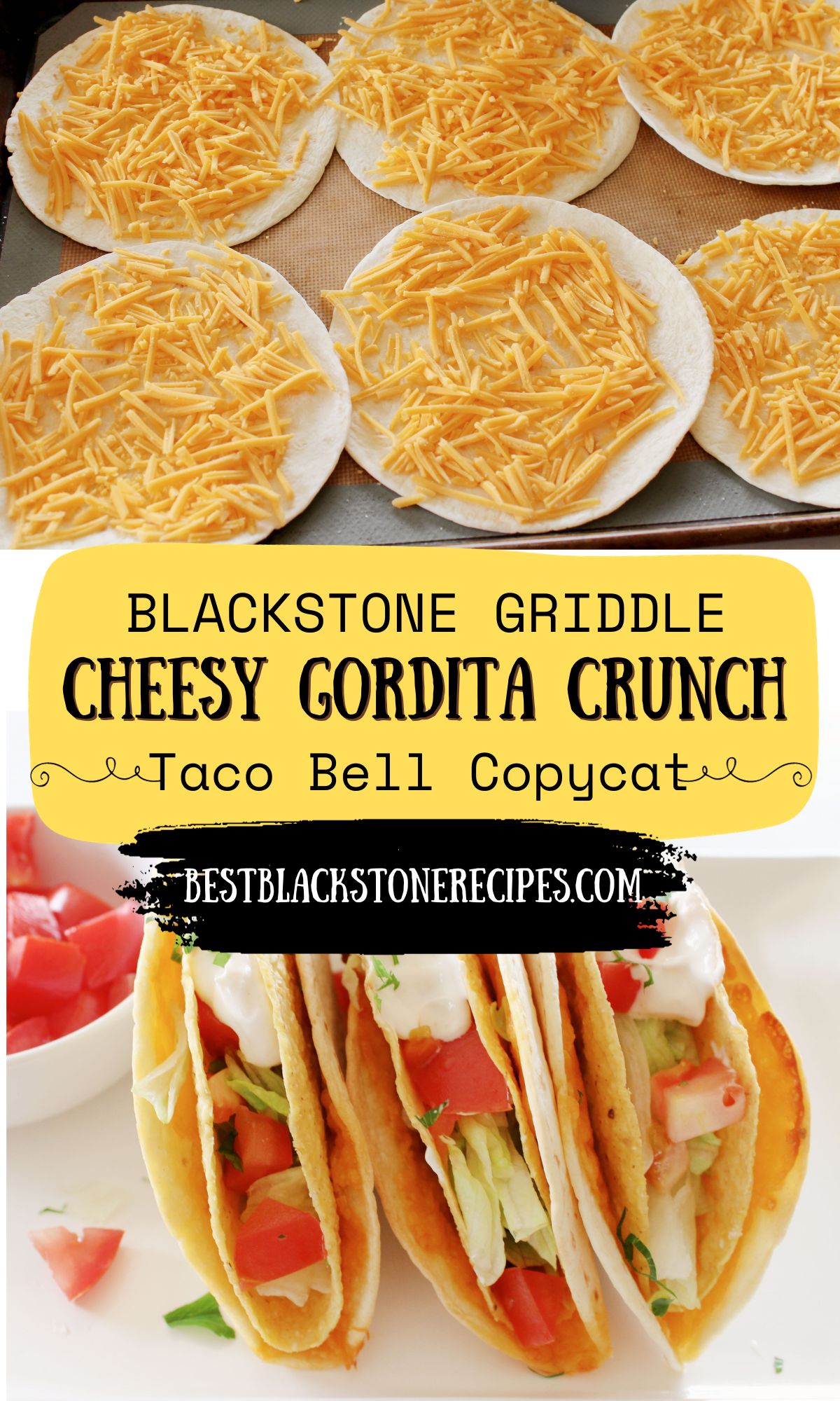 Blackstone griddle Cheesy Gordita Crunch  taco bEll.